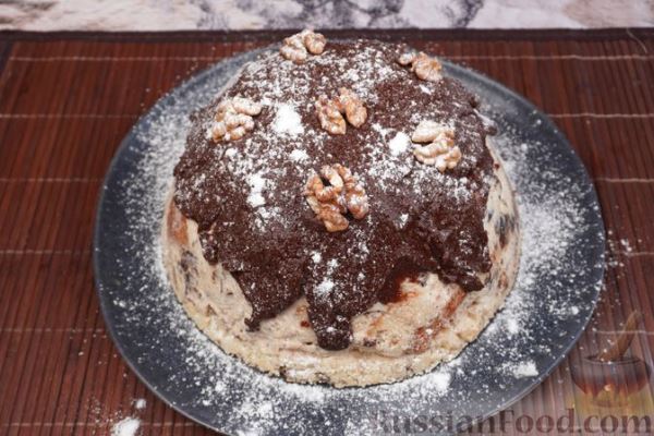 Торт "Панчо" с черносливом, сметаной и грецкими орехами